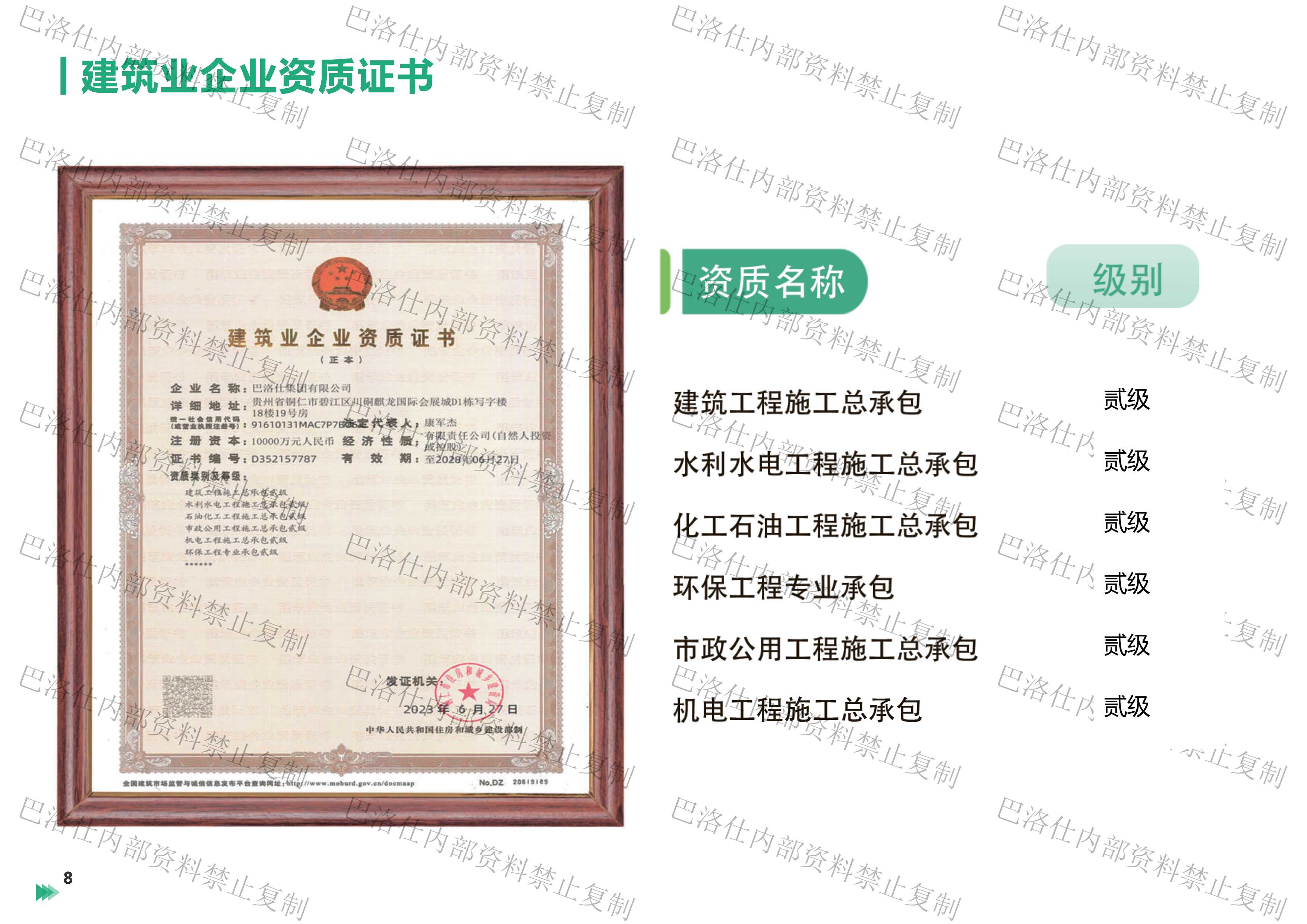 建筑企业资质证书